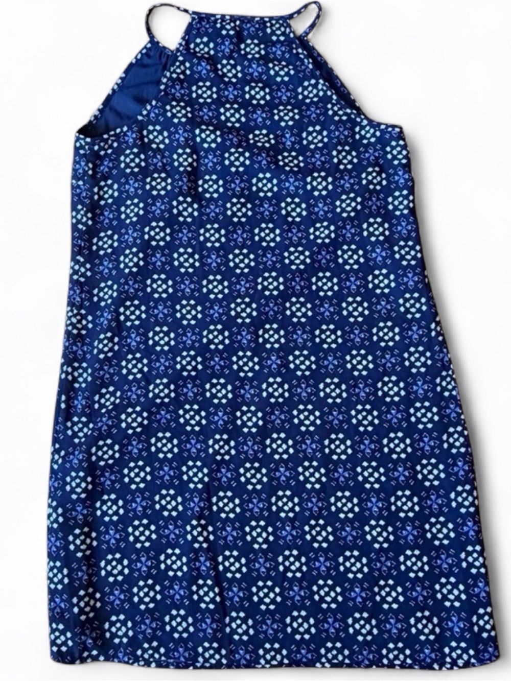 Anthropologie Skies Are Blue Women’s Navy Sleeveless Pattern Halter Dress Size S - Picture 10 of 10